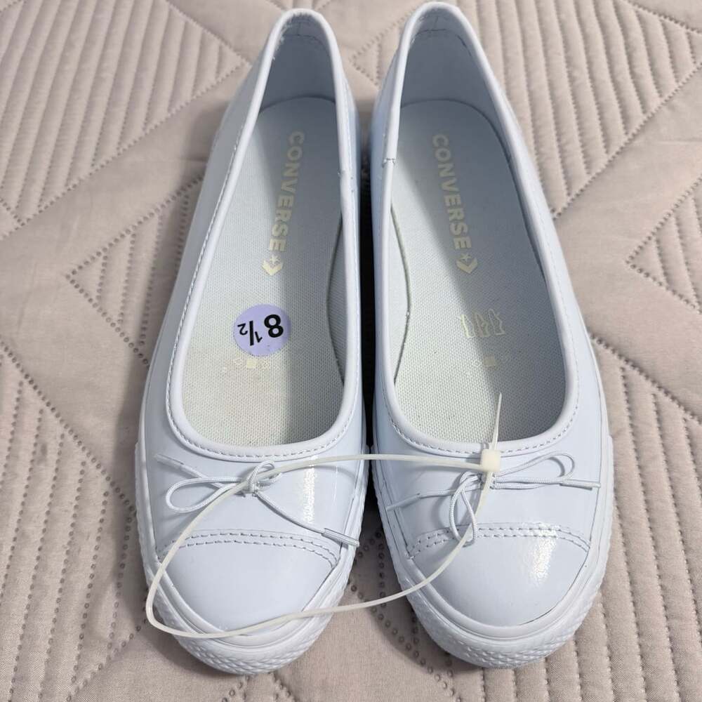Converse Chuck Taylor Dainty Ballerina Patent Leather Blue Ballet Flats 8.5